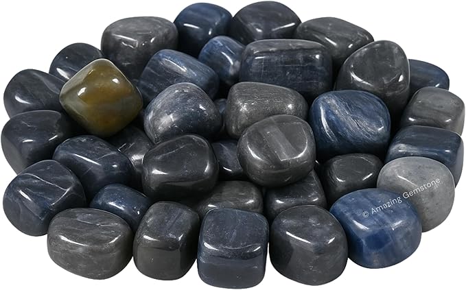 Amazing Gemstone Blue Aventurine Crystals and Healing Stones Tumbled - 1 oz, Natural Healing Stones for Energy Balance, Stress Relief - Premium Polished Gems Rocks for Meditation and Wellness