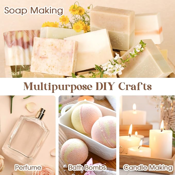 Essential Oils Set 40 Pcs, Essential Oils Perfect for Diffuser, Fragrance Oil Set for Massage, Soap, Candle Bath Bombs Making (5ml)