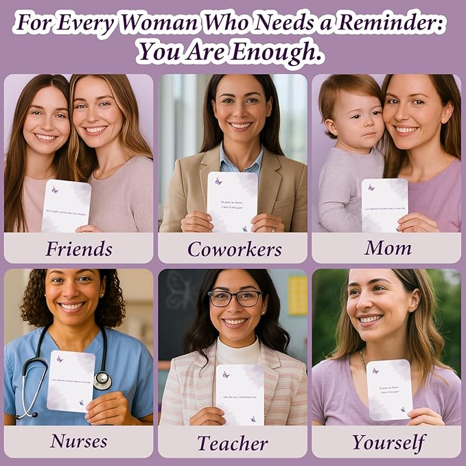 Gifts for Women, Affirmation Cards for Women Her Female– Inspirational Daily Affirmations for Friends, Sister, Mom- Self Care Gift Ideas for Nurses, Teacher, Birthday, Christmas, Stocking Stuffers