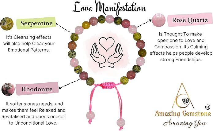 Natural Healing Crystal Bracelet for Women - Mens Bracelet Energy Balancing Gemstones Set - Adjustable Stone Bead Bracelet for Men and Women - Chakra Crystal Therapy Accessory, Meditation