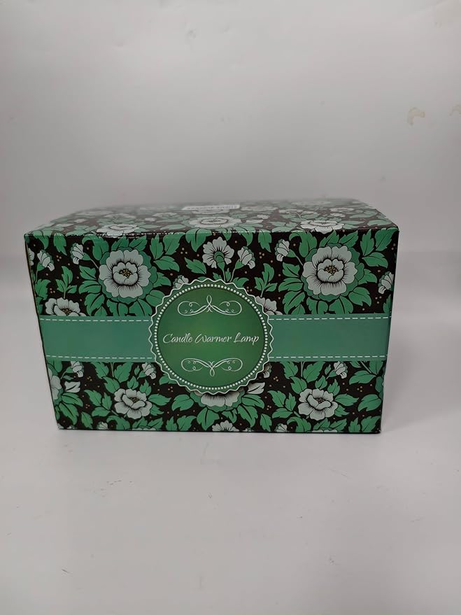 Candle Warmer Lamp with Timer,Electric Candle Warmer,Glass Base with Anti Slip Pads,Dimmable,Adjustable Height,Wax Warmer Lamp,Glass Lampshade,Vintage Home Decor (Flower)