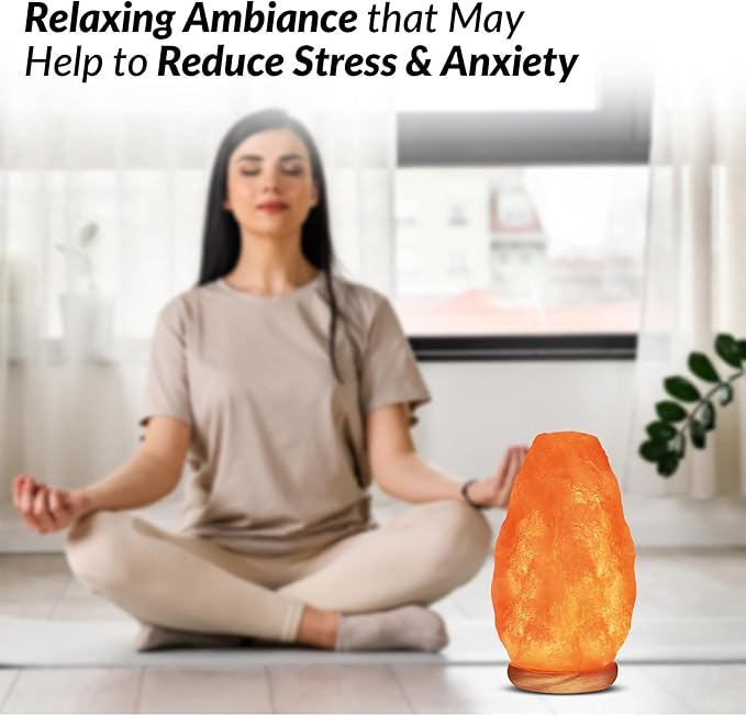 Himalayan Glow Salt Lamp with Touch Dimmer Switch 5-7 lbs