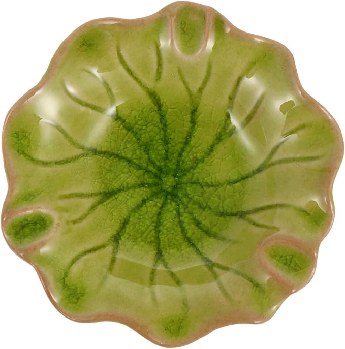 Ceramic Dish for Electric Oil Burner Warmer Diffuser Bowl Holder Essential Oil Plate Ceramic Oil Warmer Tealight Candle Holder Bowl Home Decoration Green