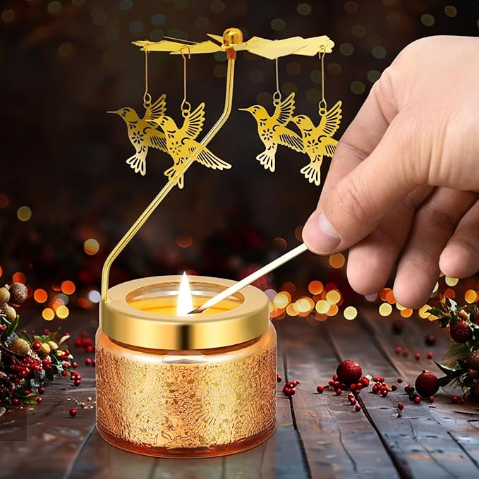 Hummingbird Rotating Scented Candles Gift Set for Birthdays, Christmas, Thanksgiving, or As A Unique Present for Your Mom, Sister, Girlfriend, Colleagues, Friends, or A Dear Friend