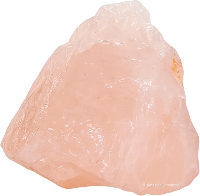 Amazing Gemstone 2 Pieces Star Rose Quartz Raw Crystals and Healing Stones, Natural Rocks for Tumbling and DIY Raw Stones and Crystals