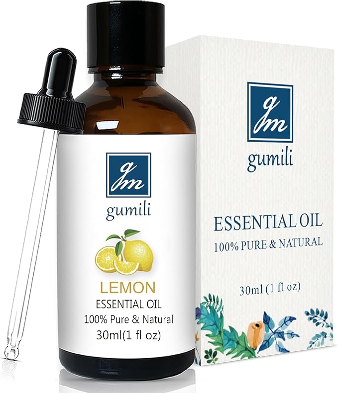 Lemon Essential Oil 1 Oz – 100% Pure Natural Lemon Oil for Cleaning, Diffuser, Skin, Massage & DIY, Fresh Citrus Scent