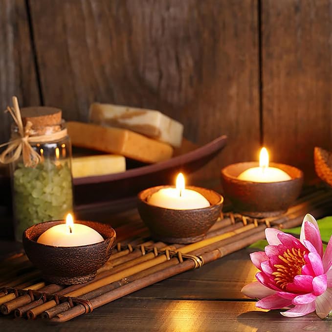 72 Floating Candles, 3 inches in Height, 0.8 inches in Width, Burning for Approximately 8-10 Hours, odorless and smokeless, Emitting Warm Light, Adding a Romantic Atmosphere to You and Your Family