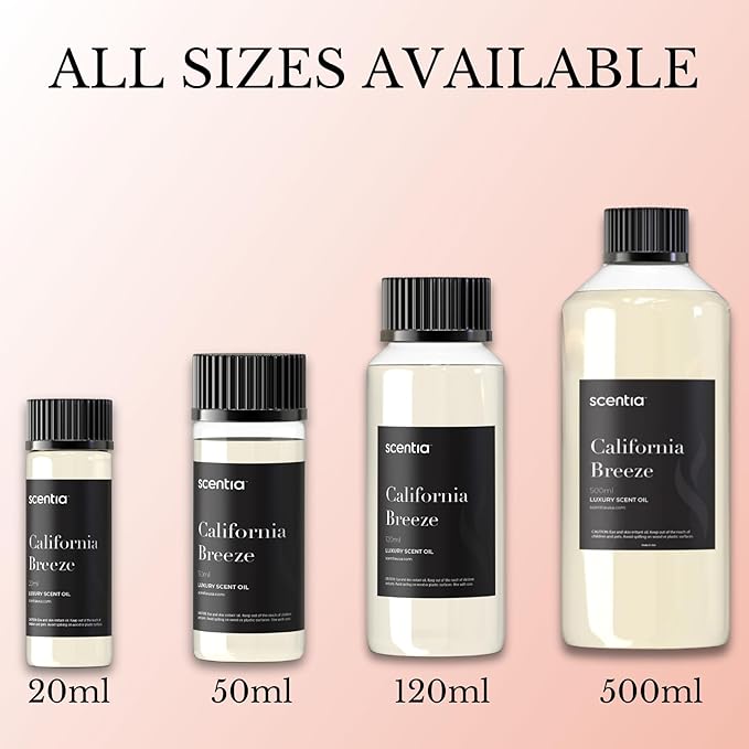 Scentia Hotel Diffuser Oil Inspired by The Delano Beach Club Hotel Scent - 500 mL 16.9 fl oz - Essential Oil Blend Orange, Green Tea & Jasmine for Aromatherapy Diffusers - California Breeze