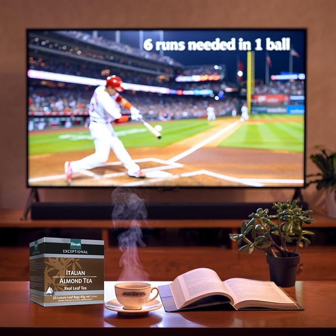 Dilmah Exceptional Italian Almond Ceylon Black Tea - 20 Luxury Leaf Tea Bags (40g) | Sweet, Fragrant, Medium Caffeine | Perfect for Afternoon & Pairing with Pastries