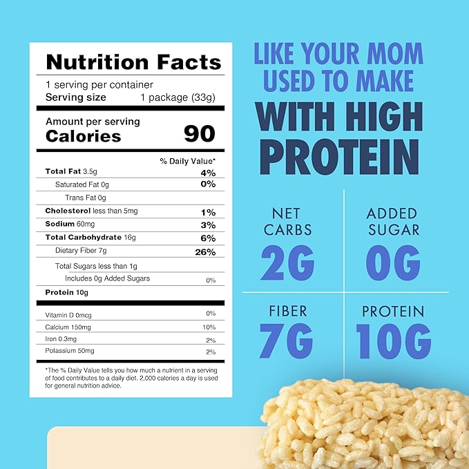 New Improved Recipe - Sinless Snacks Marsh Mallow Krisp - Perfect Keto Snacks - Delicious Gluten Free Low Carb Snacks - Marshmallow Keto Cereal Bars – Soft & Chewy Low Sugar – Less Than 1g - 8 Count