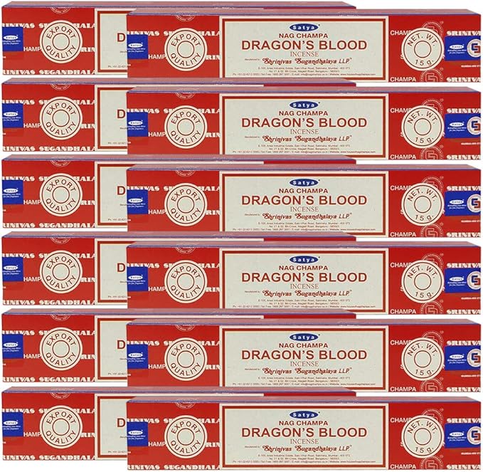 Dragon's Blood Incense Sticks and Incense Stick Holder Bundle Insence Insense Satya