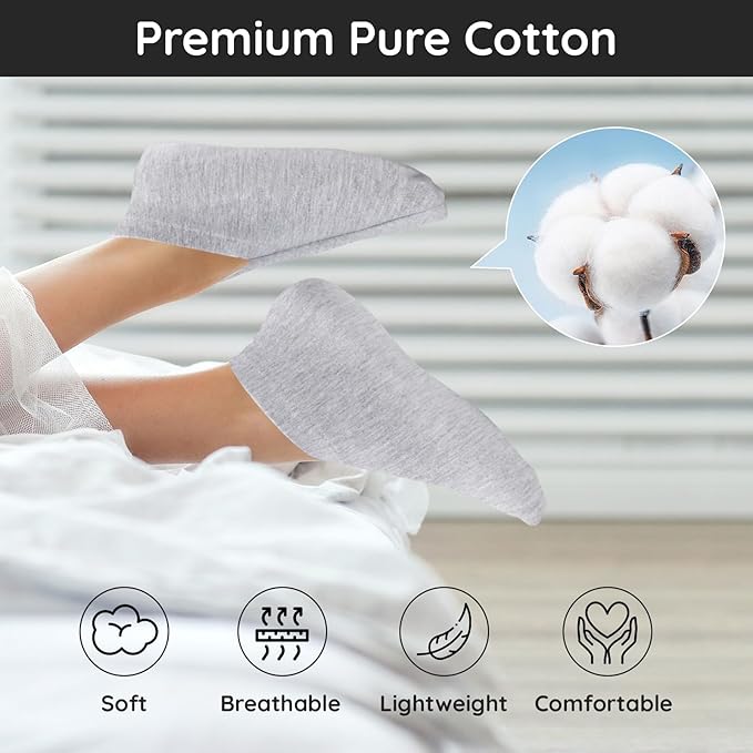 Segbeauty 12 Count Sleep Lotion Cotton Socks for Women, 6 Pairs Moisturizing Socks for Foot Care Cracked Heel Repair, Overnight Spa Dry Feet Care Kit for Women, Moisture Sleeping Sock for Dry Feet
