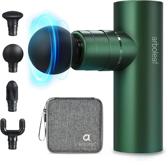 arboleaf Massage Gun Deep Tissue, Full-Metal Electric Portable Hand Held Massager Gun for Back, Body Sore Muscles, Pain Relief, Gifts, Office, Home, Athletes