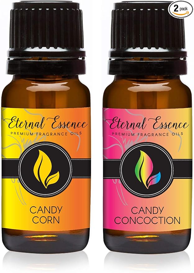 Eternal Essence Oils 2 Pack 10ml Premium Fragrance Oil - Candy Concoction & Candy Corn - for Candle, Soap Making, Aromatherapy, Diffusers, Home Care, & Humidifiers