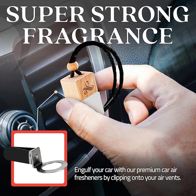 Afgan Oud Car Air Freshener for Men with Vent Clip | Automotive Air Freshener with Afgan Fragrance | Strong Automotive Perfume Freshener | Odour Eliminating Car Air Fresheners by Perfa