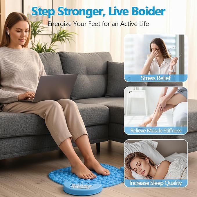 Foot Pressure Massage pad, 21'' x 21" Large Acupressure Foot Massage Mat, Fortable Foot Pressure Pad, Used to Relieve Stress, Arch and Heel Pain, for Home and Gym