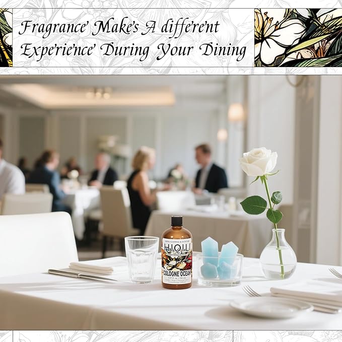 HIQILI Cologne Ocean Fragrance Oil, Sweet Orange & Ocean Scents, for Making Candle, Bath Bombs, Long-Lasting Scents for Home Diffuser - 5.07 Fl Oz