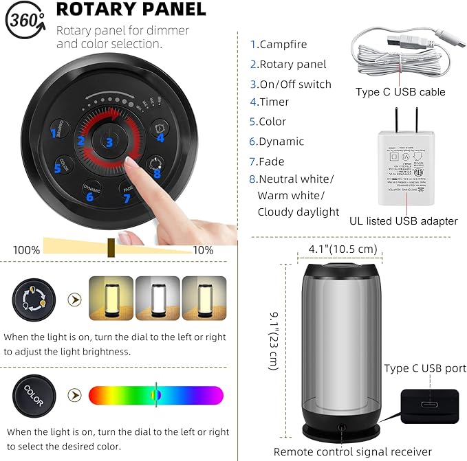 BIGMONAT Bedside Table Lamp with Remote, Color Changing Desk Lamp with Timer, Dimmable RGB Table Light for Computer Bedroom Mood Lighting, Black, 1 Pack