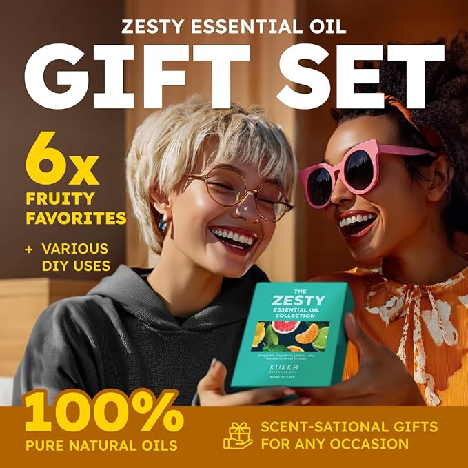 KUKKA essential oils Essential Oil for Aromatherapy – Set – Premium Grade Essential Oils for Diffuser, Aromatherapy, Hair, Skin, Body, Massage & DIY Soap Making Scents