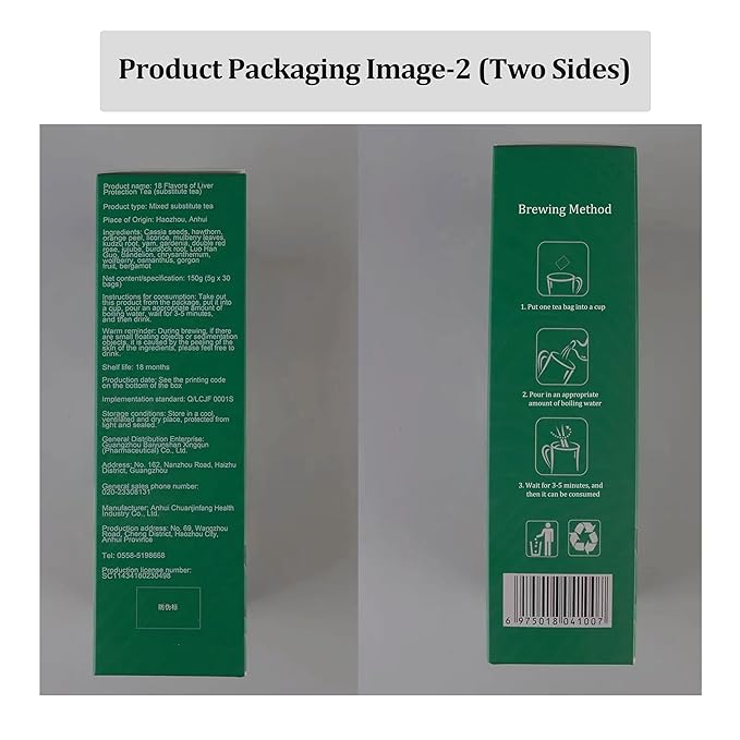 Daily Liver Care Tea, 18 Flavors Liver Tea with 18 Different Herbs for Better Liver, Natural Herbal Tea for Liver (2 Boxes 60 Bags)