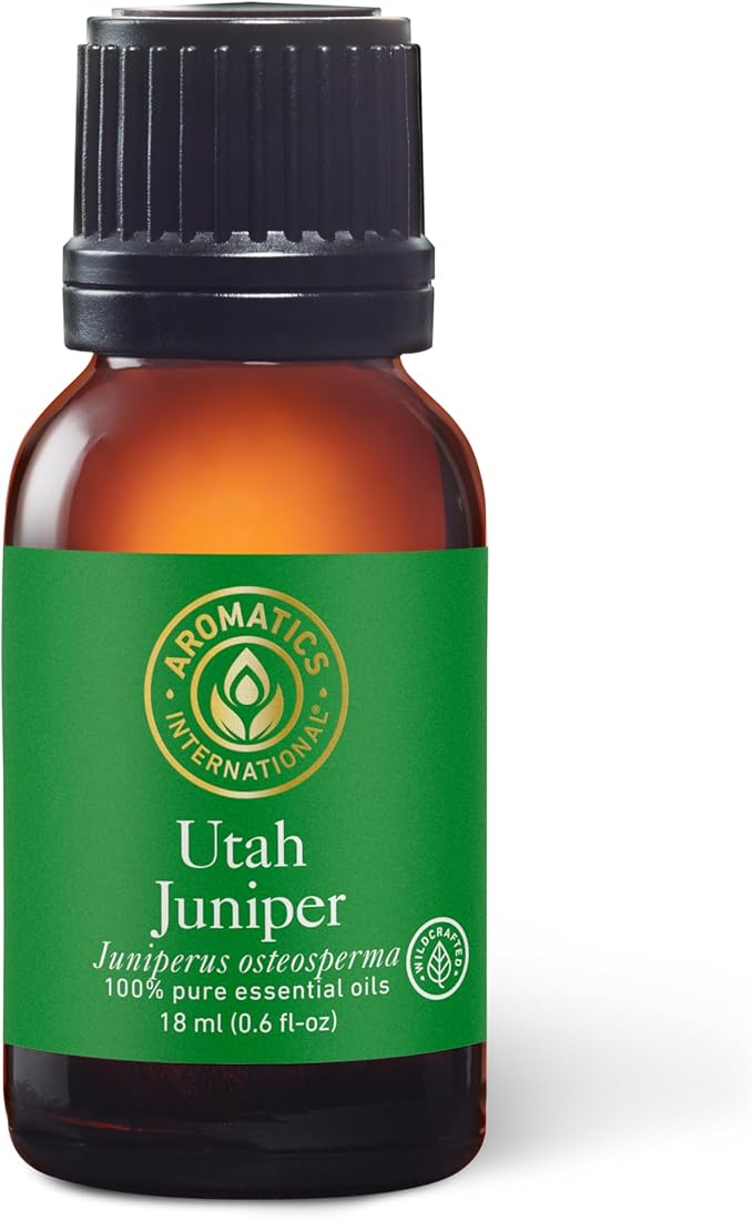 Aromatics International Premium Organic Utah Juniper Essential Oil 18ml | 100% Pure Essential Oil for Diffusion & Aromatherapy