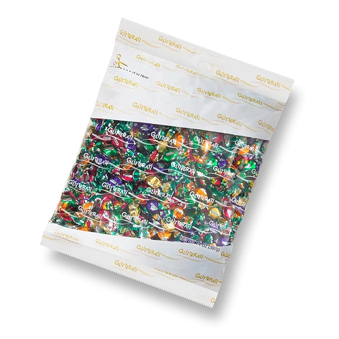 GLITTERATI Fruit & Berry Medley Italian Mini Hard Candies, Individually Wrapped Gourmet Candy, Natural Fruit Flavors, Vegan, Gluten Free, Non-GMO, 14 oz Bag, 400 Ct