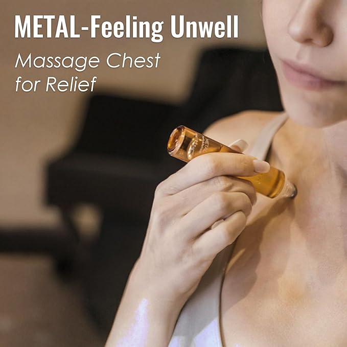 MATRUM Breathe Essential Oil Roll On, 100% Pure Fresh Mint Citrus Aromatherapy Blend Oil for Clear Breathing & Uplifting, Headache Relief, Calm & Focus, Metal Roller, 0.5 Fl Oz