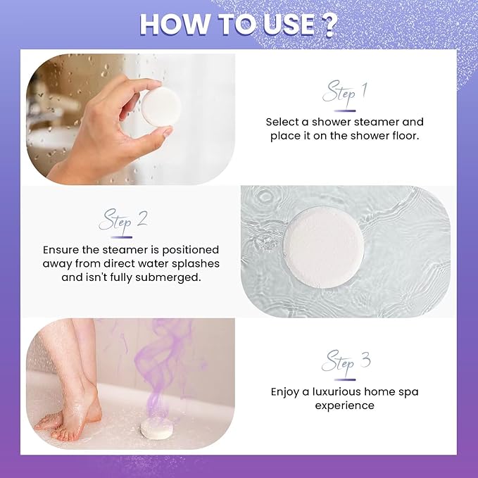 Lavender Shower Steamers Aromatherapy 8 Pack - Birthday Gifts for Women, Valentines Day Gifts for Her Wife Mom, Shower Bombs for Home Spa Relaxation Self Care, Easter Basket Essentials