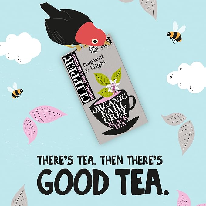 Clipper Tea Organic Earl Grey - USDA Organic, Non-GMO, Fair Trade, Sustainable Caffeinated Tea, 1 Pack, 20 Unbleached Tea Bags