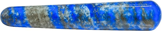 Amazing Gemstone Lapis Lazuli Crystal Wand Massage Stick - Pelvic Wand Gua Sha for Adults - Crystals and Healing Stones Massage Wands for Adults Gifts (Smooth)