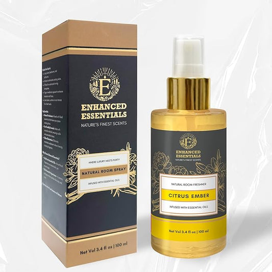Citrus Ember – Fresh & Zesty Room Spray Made with 100% Essential Oils – Brightens Moods & Spaces Naturally | No Synthetic Fragrance | 100ml