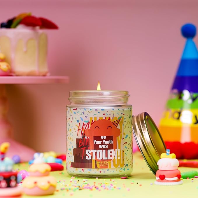 Happy Birthday Candle, Birthday Gifts for Women Girls Best Friend, Birthday Candles Gifts Ideas, Champagne Cassis & Honey Jasmine Scented Candles