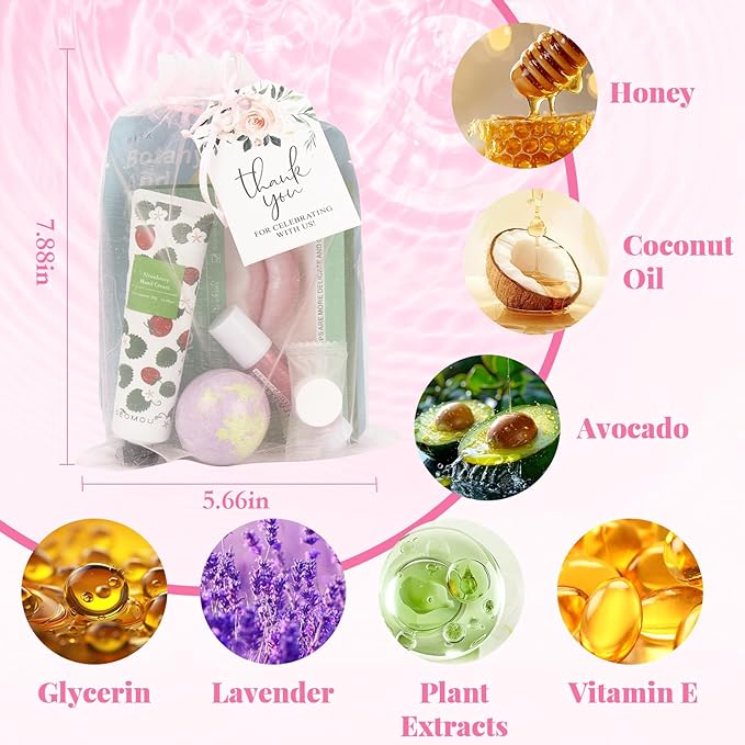 120 PCS Spa Party Supplies for Girls, Sleepover Party Supplies for Girls, Skincare Set, Include Face & Lip Masks, Foot Bath Bombs, Hand Cream, Lip Balm, Under Eye Patches, Spa Birthday Party Favors