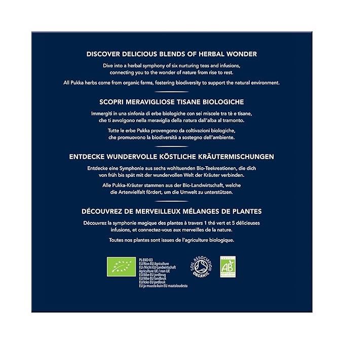 Pukka Luxury Herbal Tea Sampler Box, Organic Tea For Everyday Wellness, Ideal Gift Set for Special Occasions, Holidays, Birthdays & Anniversaries, 90 Teabags, 6 Premium Flavors, Caffeine Free