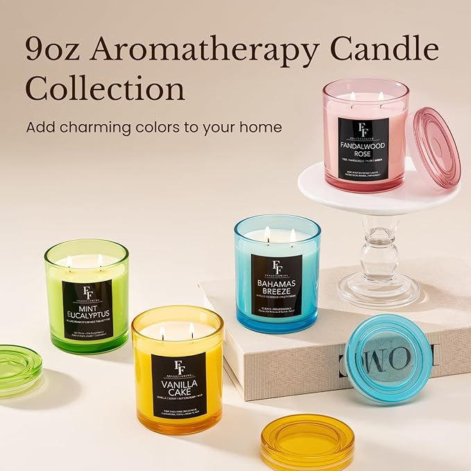 Bahamas Breeze Scented Candle, 2-Wick Luxury Soy Wax Candle, 9 oz Aromatherapy Candle Home Fragrance Candles Gift