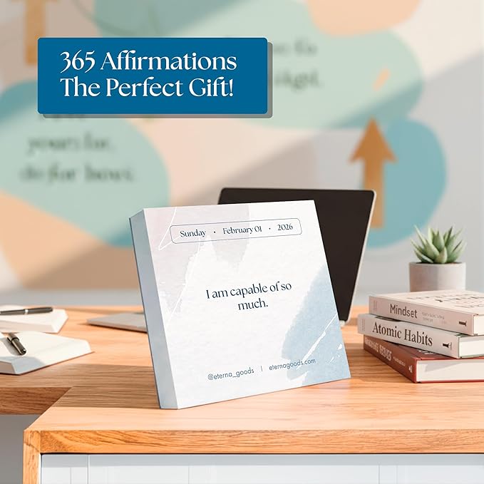 2026 Positive Affirmations Daily Desktop Calendar | 365 Days Of Affirmations To Motivate, Inspire, and Calm. Positive Self Care Daily Ritual To Nourish The Soul. Daily Rip Off Calendar To Encourage Positivity