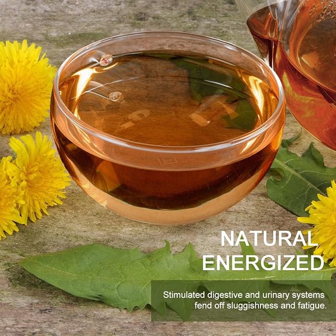 EILIN Dandelion Root Tea Bags Roasted Herbal Leaves 2Gram x 100 Counts