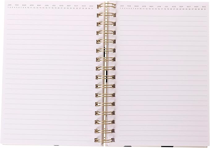 Graphique Hardbound Spiral Journal | Polka Dot Design | Premium Paper | Notebook | Diary | Lists | Record Month and Date | Great Gift | 160 Ruled Pages | 6.25” x 8.25”