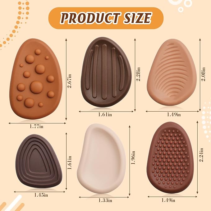 Fidget Toys Sensory Stones for Kids and Adults,6 PCS Texture Worry Stone for Anxiety Autism Teen Calm Down & ADHD Stress Relief,Quiet Fidgets for Classroom Small Prizes Gifts for Travel Toy