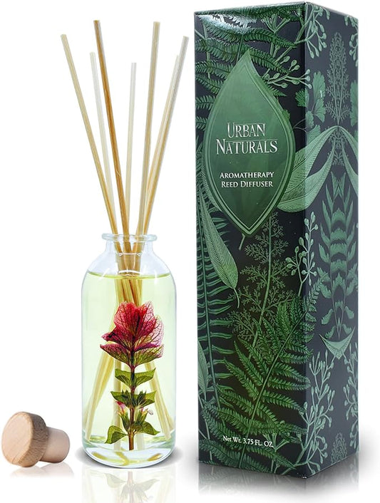 Urban Naturals Mountain Berry Breeze Reed Diffuser Set | Made with Essential Oils & Real Botanicals | Juniper Berries, Green Apple, Jasmine, Violet & Fresh Woods | Made in The USA