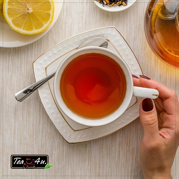 Tea4u Lime Green Tea - Smooth Blend of Lime Flavor - Hand Picked Leaves - Keeps You Hydrated with Refreshing Aroma - 25 Teabags