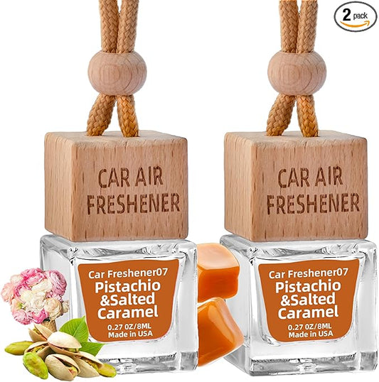 Car Air Freshener Hanging Diffuser – Long-Lasting Essential Oil Scent (Up to 60 Days) – Non-Toxic & Eco-Friendly – 2-Pack Auto Fresheners Made in USA