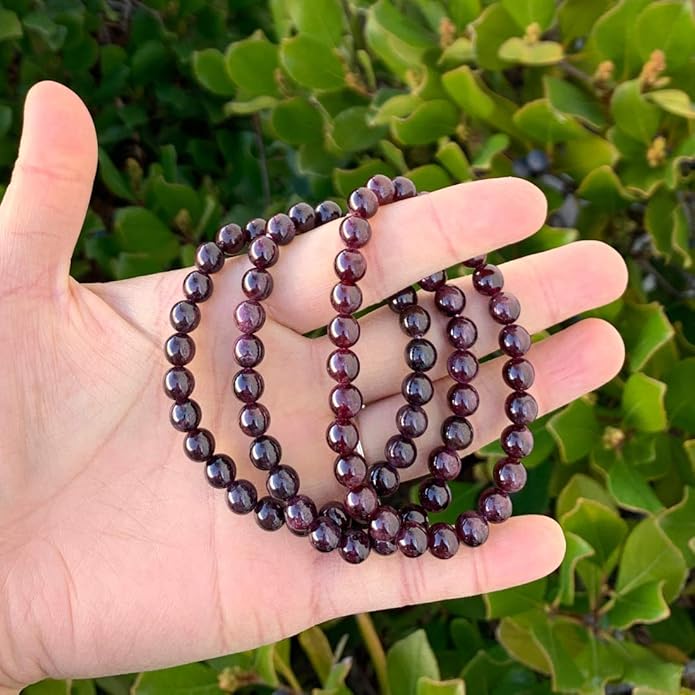 Adabele 1pc Natural Stretch Gemstone Bracelet 6mm (0.24 Inch) Bead 7" 7.5" 8 inch Healing Crystal Quartz Energy Chakra Jewelry Women Birthday Gift