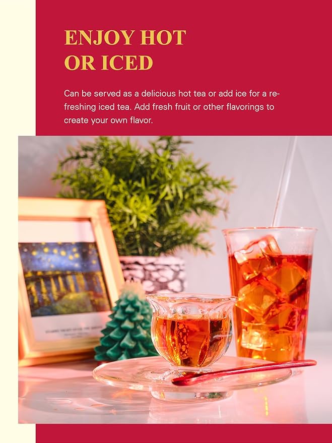 GLDNT Organic Decaf Black Tea Bags, Organic Black Tea Decaffeinated, Smooth Taste, Iced & Hot Tea, 100 Count