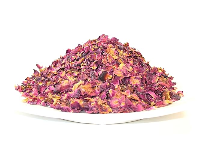 Greenhilltea Premium Dried Rose Petals - Caffeine Free Rose Tea - Edible Flowers for drinks, Baking, Desserts, Cocktails, Wedding Toss & Herbal Tea Infusions 1 LB