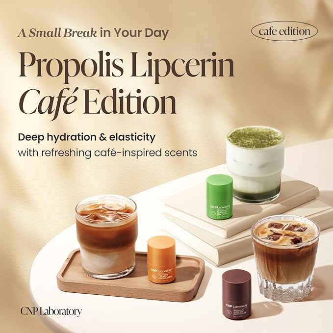 CNP Café Lip Butter - Propolis Lipcerin™ 05 Caffé Mocha, Hydrating Overnight Manuka Lip Balm & Mask, 12hr Long-Lasting Moisture, Korean Skin Care, 0.5 fl.oz.