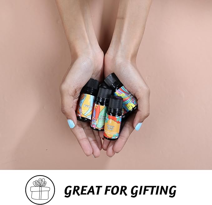 Folkulture Essential Oils for Diffusers Oil | Set of 6 Fragrance Oil, Patchouli & Cedarwood | Essential Oils for Diffusers | Diffuser Oils Scents for Home