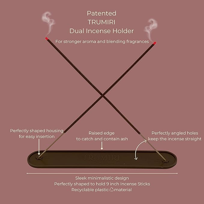 Blossom Incense Sticks Variety Pack - 120 Insence-Sticks (6 Incents x 20 Insense) - Peony Honeysuckle Lilac Violet Hyacinth Tuberose - Natural Inscents-Sticks Non Toxic Incienso + Stick Incense Holder