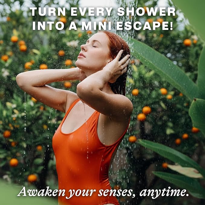 Shower Steamers Aromatherapy - USA Made with Natural Ingredients & Citrus Essential Oil, Long Lasting Shower Bombs for Energy Boost, Gift Set for Women & Men, Spa Gifts & Shower Accessorie