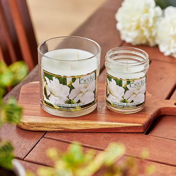 8oz Gardenia Scented Candles for Home, 45 Hrs Soy Wax Scented Candle for Stress Relief, Aromatherapy Candle Gifts for Men and Women, Floral Scent
